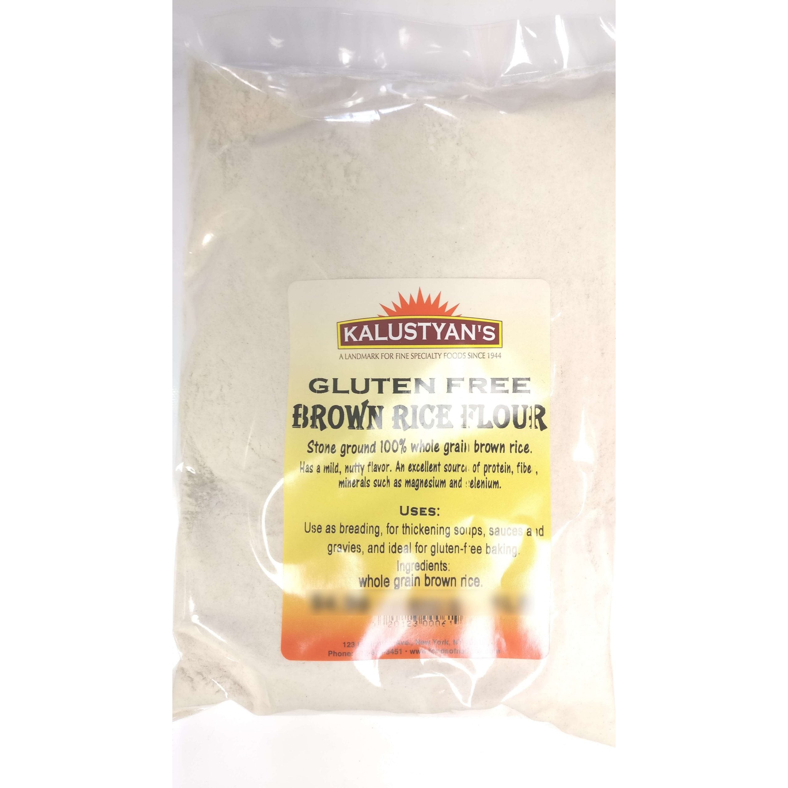 KALUSTYANS GLUTEN FREE BROWN RICE FLOUR 2 Lbs