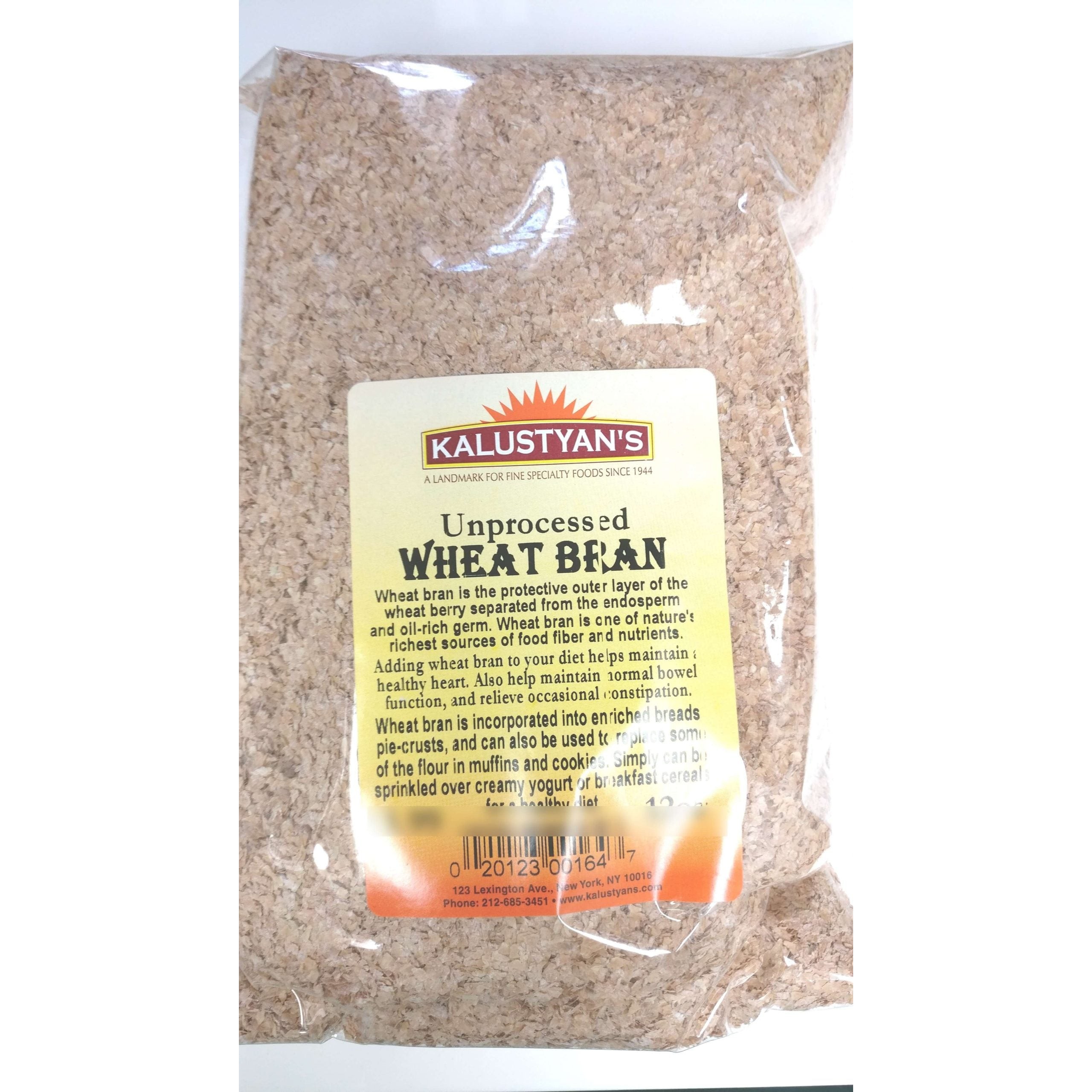 KALUSTYANS UNPROCESSED WHEAT BRAN 2 Lbs