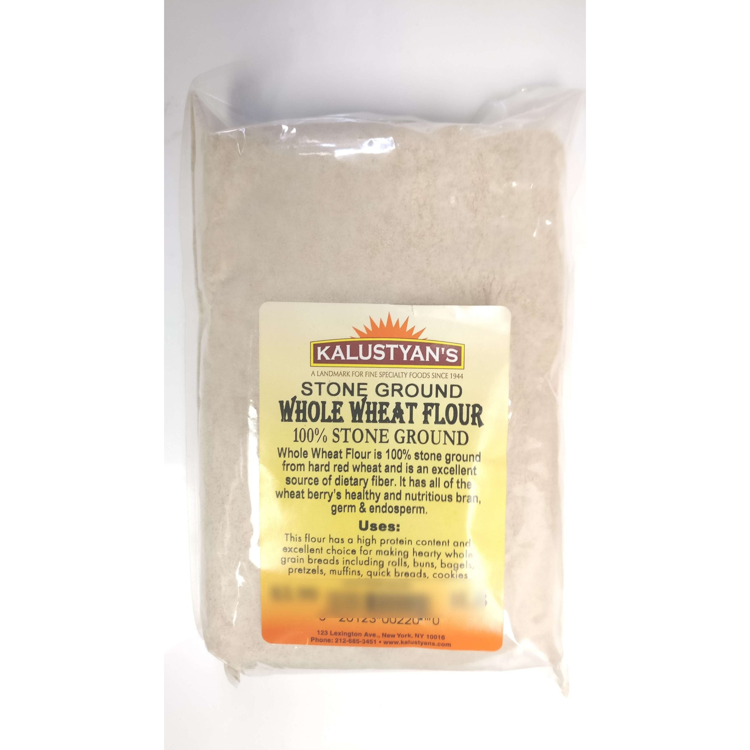 KALUSTYANS STONE GROUND WHOLE WHEAT FLOUR COARSE 2 Lbs