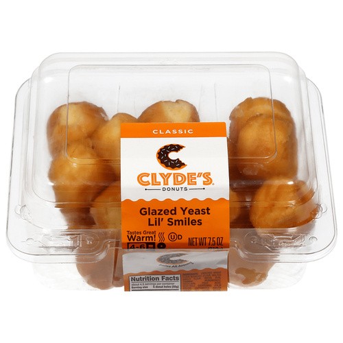 CLYDES DONUT HOLES YEAST GLAZED          7.5 OZ