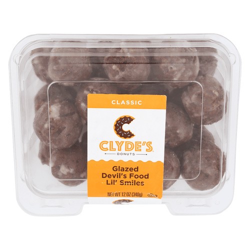 CLYDES DONUT HOLES DEVILS FOOD GLAZD     12 OZ