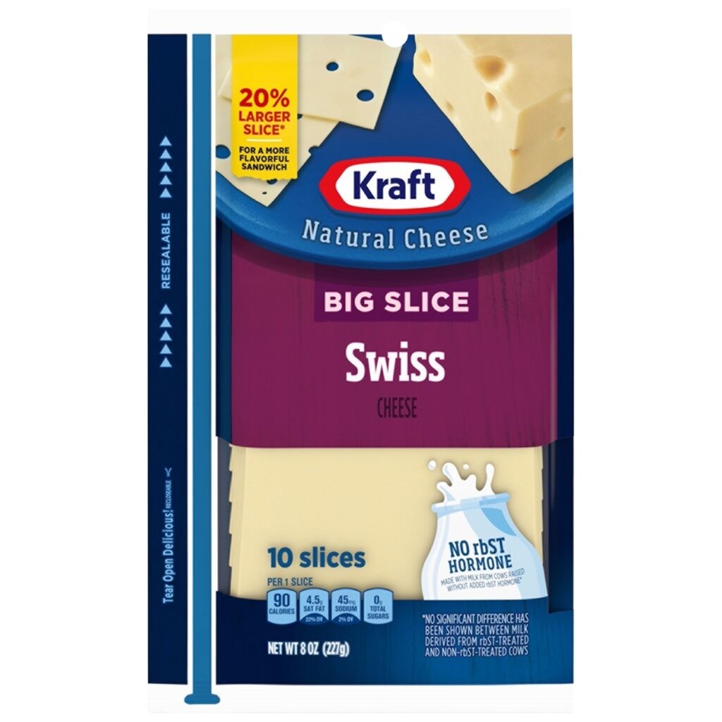 KRAFT BIG SLICE SWISS CHEESE 8 OZ