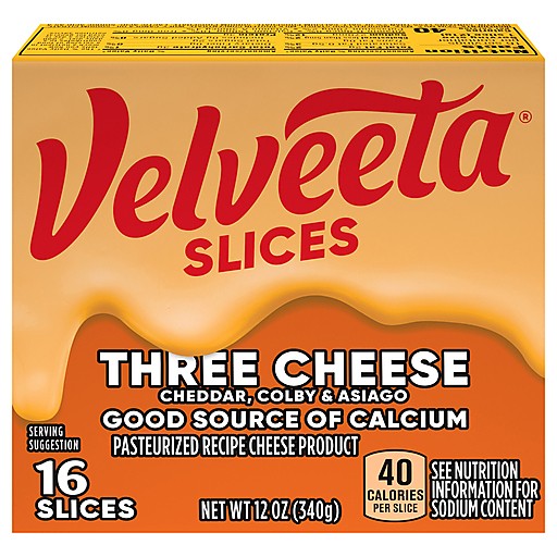 VELVEETA 3 CHEESE SLICES                 1 OZ