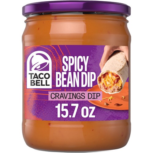 TACO BELL SPICY BEAN DIP 15.7 OZ