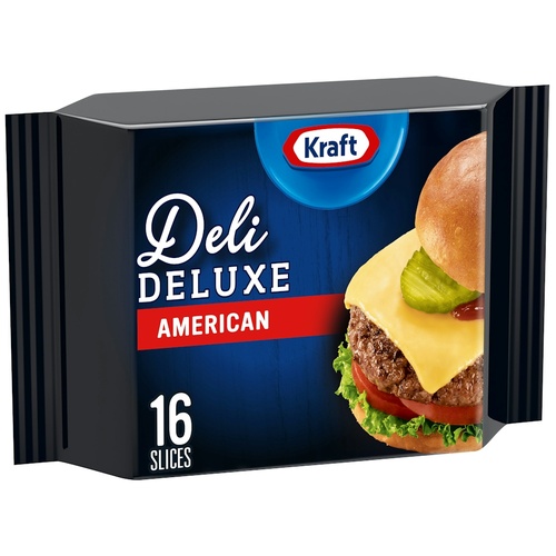 KRAFT DELUXE SLICED PROC AM CHEESE       12 OZ