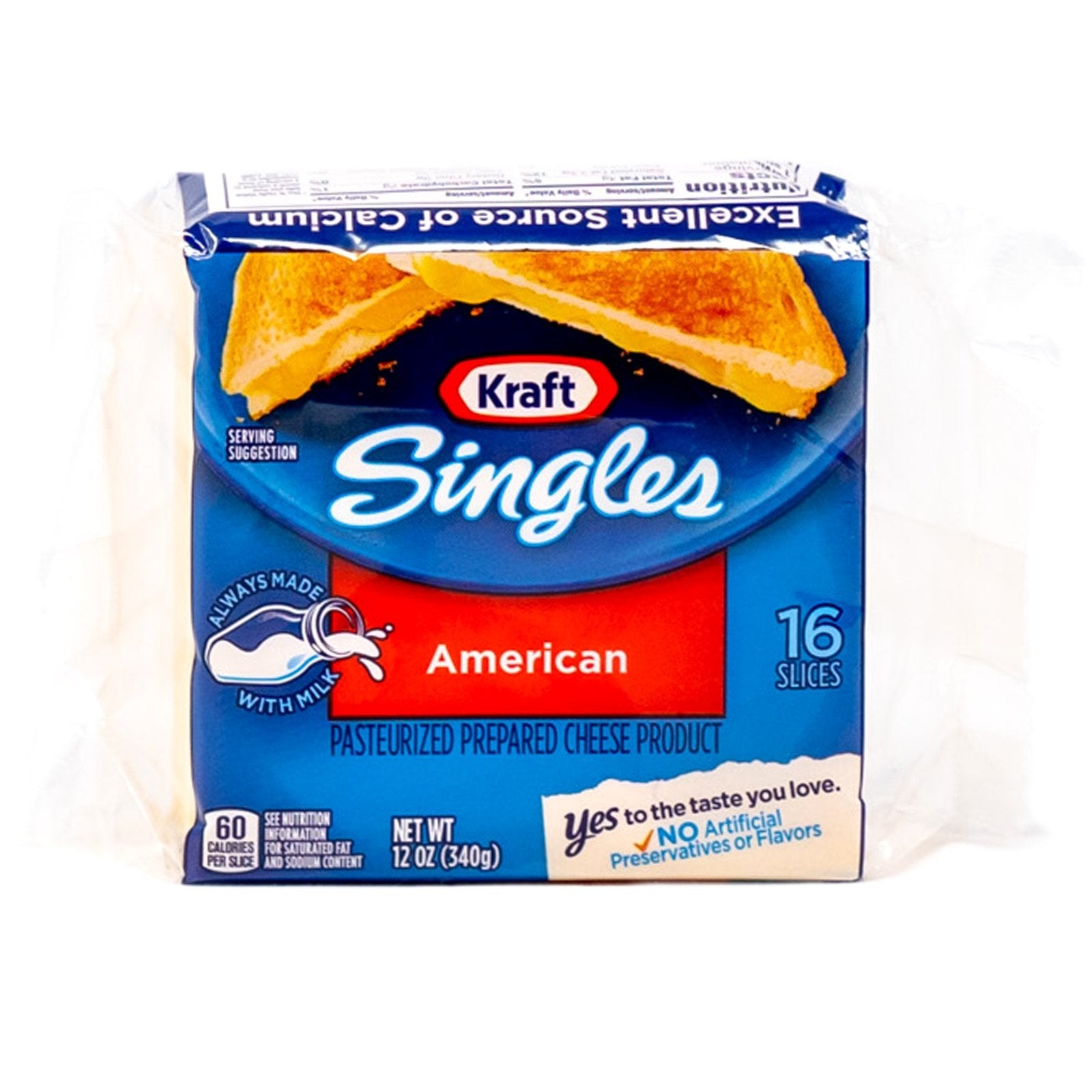 KRAFT AMERICAN CHEESE 16 SLICES 12 OZ