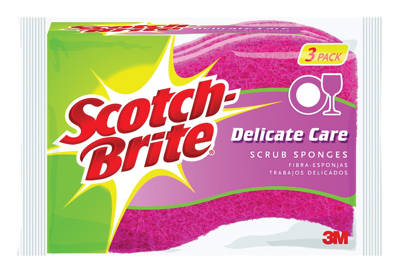 Scotch Brite Delicate Care Scrub Sponge 3 PCS