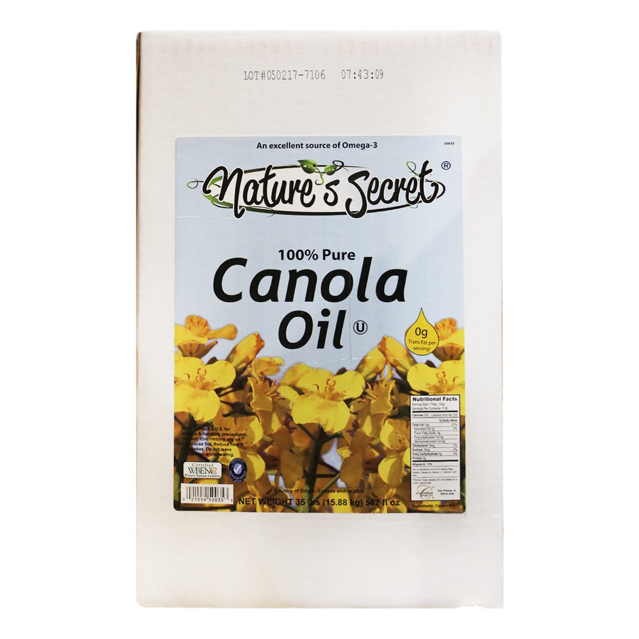 NATURE'S SECRET CANOLA OIL 128 FLOZ