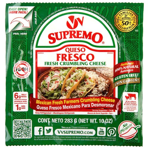 V&V SUPREMO QUESO FRESCO 10 OZ