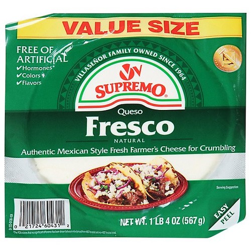V & V SUPREMO QUESO FRESCO               20 OZ