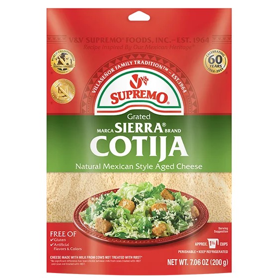 V&V SUPREMO SIERRA QUESO COJITA 8 OZ