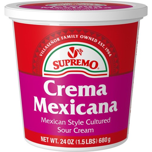V&V SUPREMO MEXICAN SOUR CREAM 24 OZ