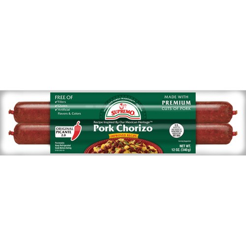 V&V SUPREMO ORIGINAL PORK CHORIZO 12 OZ