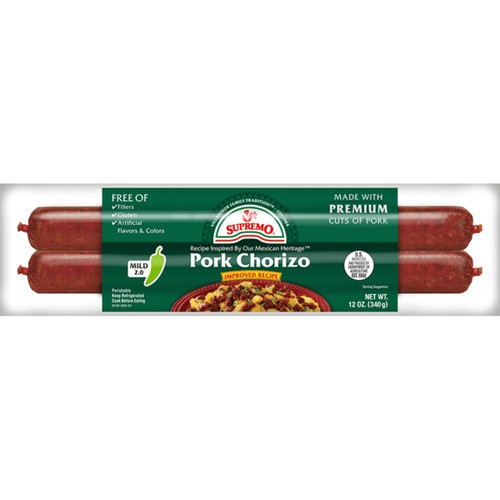 V&V SUPREMO PORK CHORIZO MILD 12 OZ
