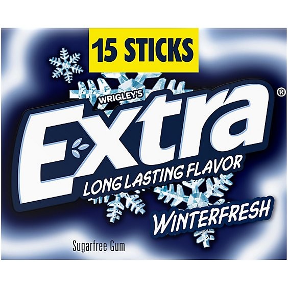 EXTRA LONG LASTING WINTERFRESH BUBBLE GUM 15 COUNT