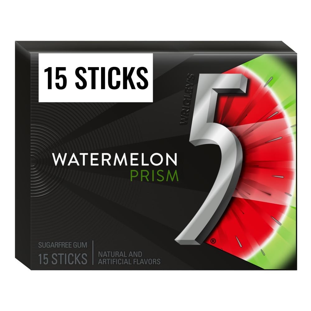 5 GUM PRISM WATERMELON 15 PCS