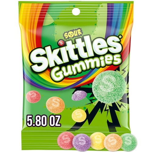 SKITTLES GUMMIES SOUR 5.8 OZ