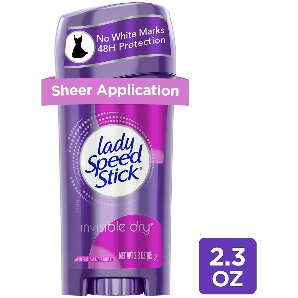 Lady Speed Stick Invisible Dry Antiperspirant Shower Fresh 2.3 OZ