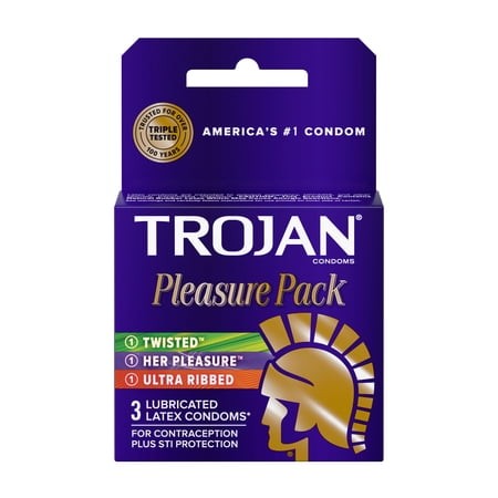Trojan Pleasure Pack Condoms 3 PACK