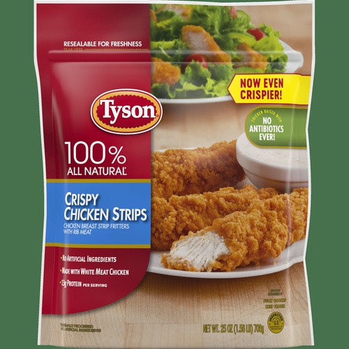 TYSON CRISPY CHICKEN STRIPS 25 OZ