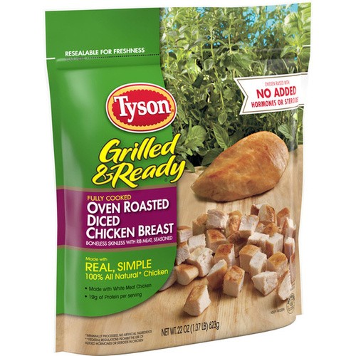 TYSON DICED GRILLED CHICKEN BREAST 22 OZ