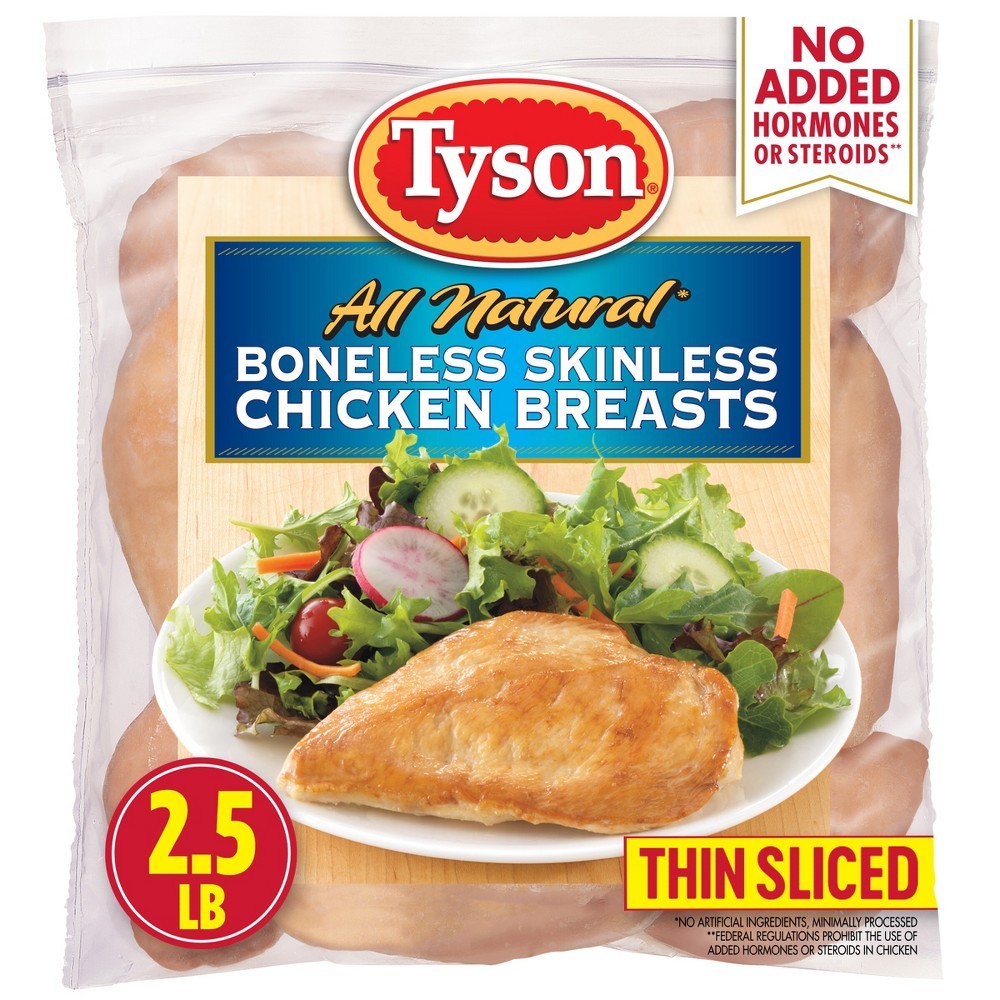 TYSON CHICKEN BREAST BNLS/SKNLS BAG      1 LBS