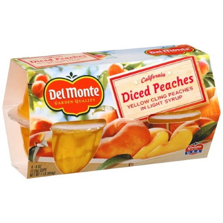 Del Monte Diced Peaches In Light Syrup 0.25 Lbs