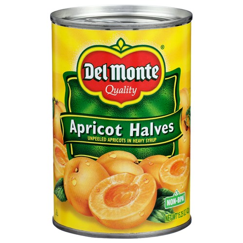 DM APRICOT HALVES UNPEELED HEAVY SYR 15.25 OZ