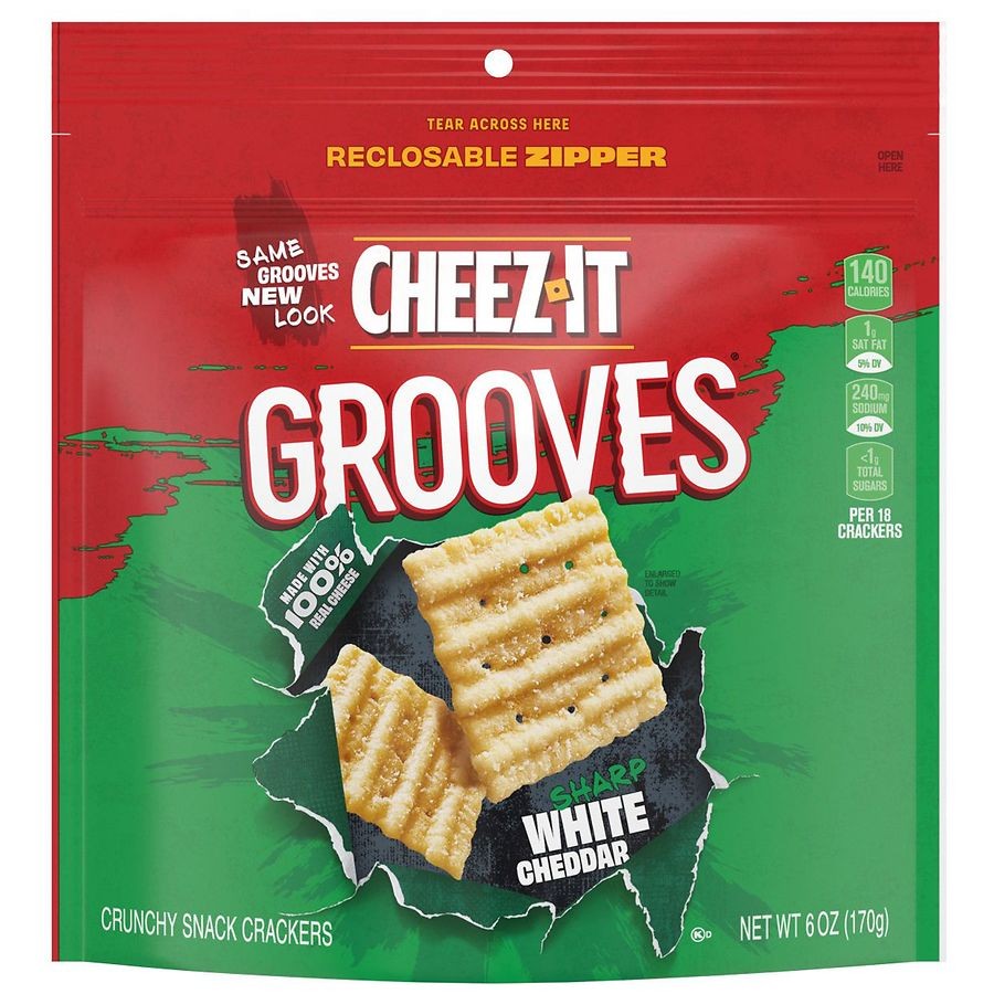 CHEEZ IT GROOVES WHITE CHEDDAR 9 OZ