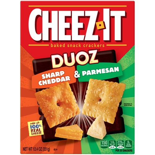CHEEZ IT DUO SHARP PARMESAN 12.4 OZ