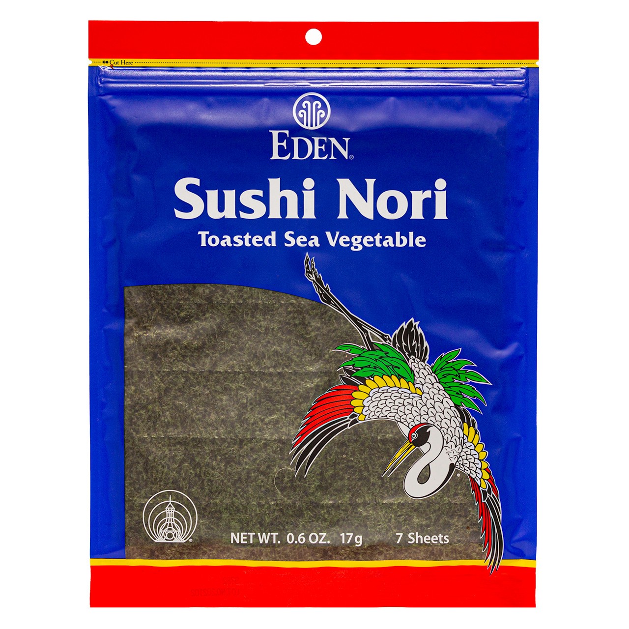EDEN SUSHI NORI TOASTED SEA VEGETABLES 7 Each