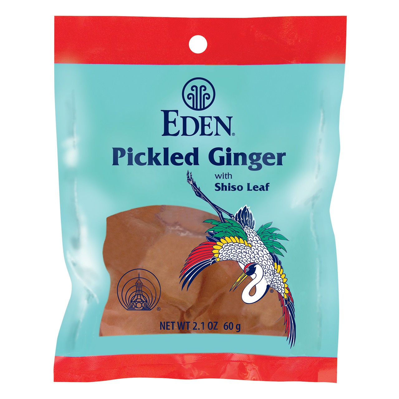EDEN SELECTED PICKLED GINGER WITH SHISO LEAVES 0.13 Lbs