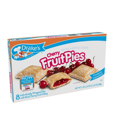 DRAKES  CHERRY FRUIT PIES 17 OZ