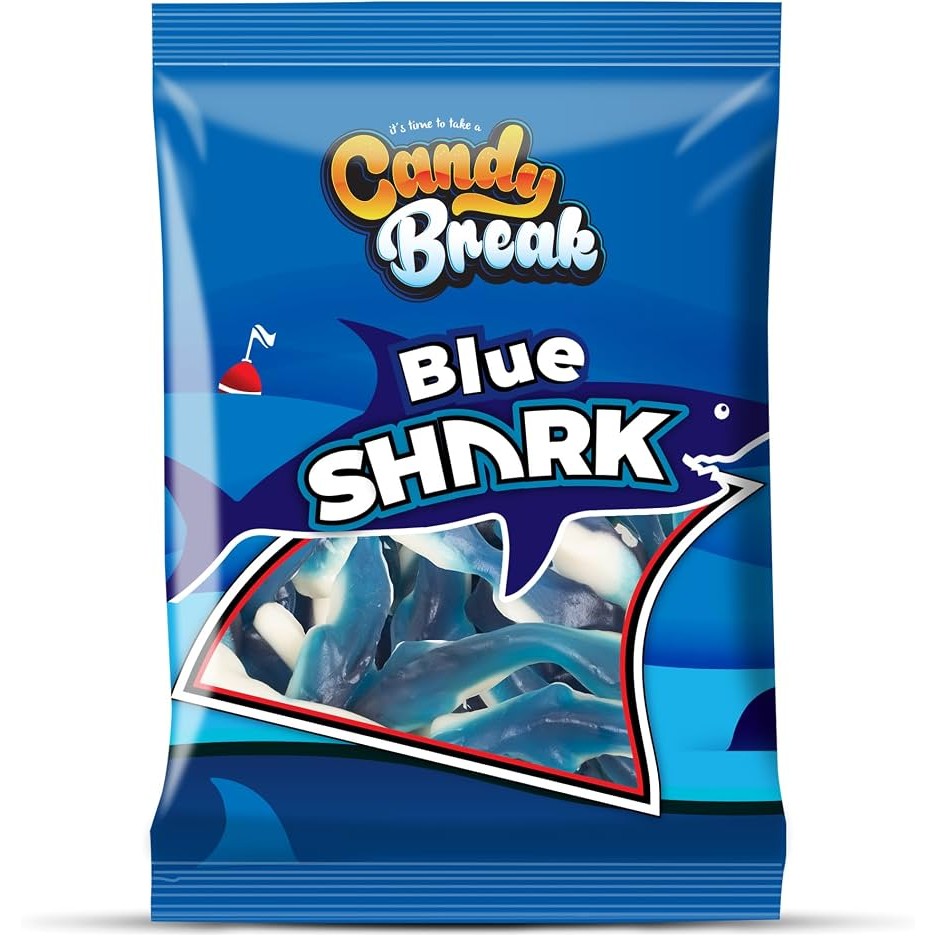 Candy Break Blue Shark Shaped Jelly Candies 12 PCS