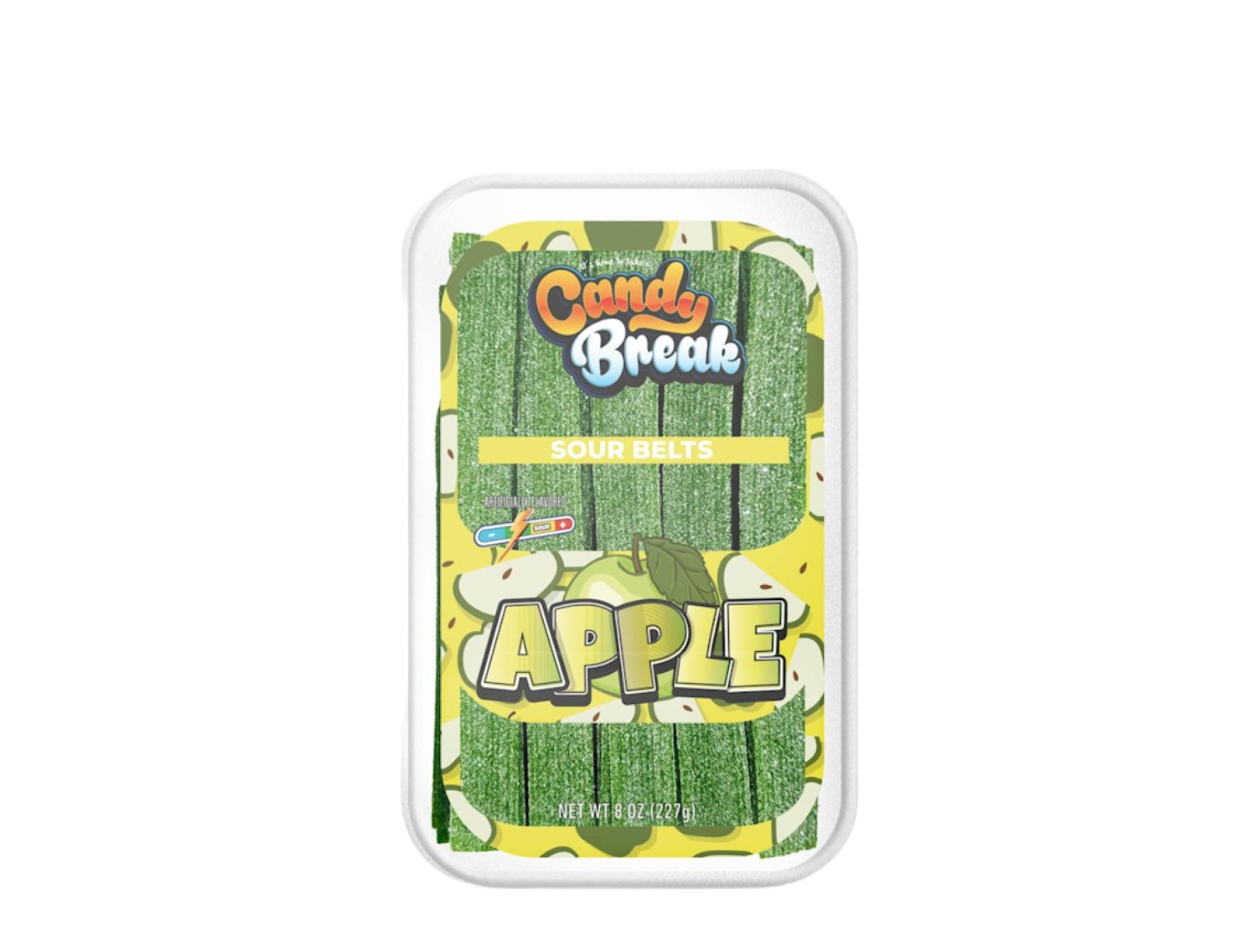 Candy Break Sour Belts Apple 227 GM