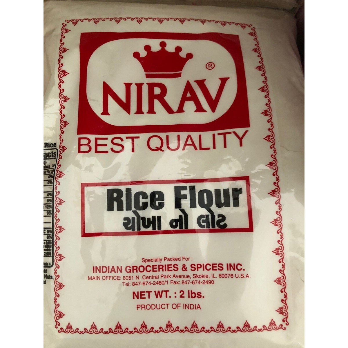 RICE FLOUR NIRAV 2 LBS