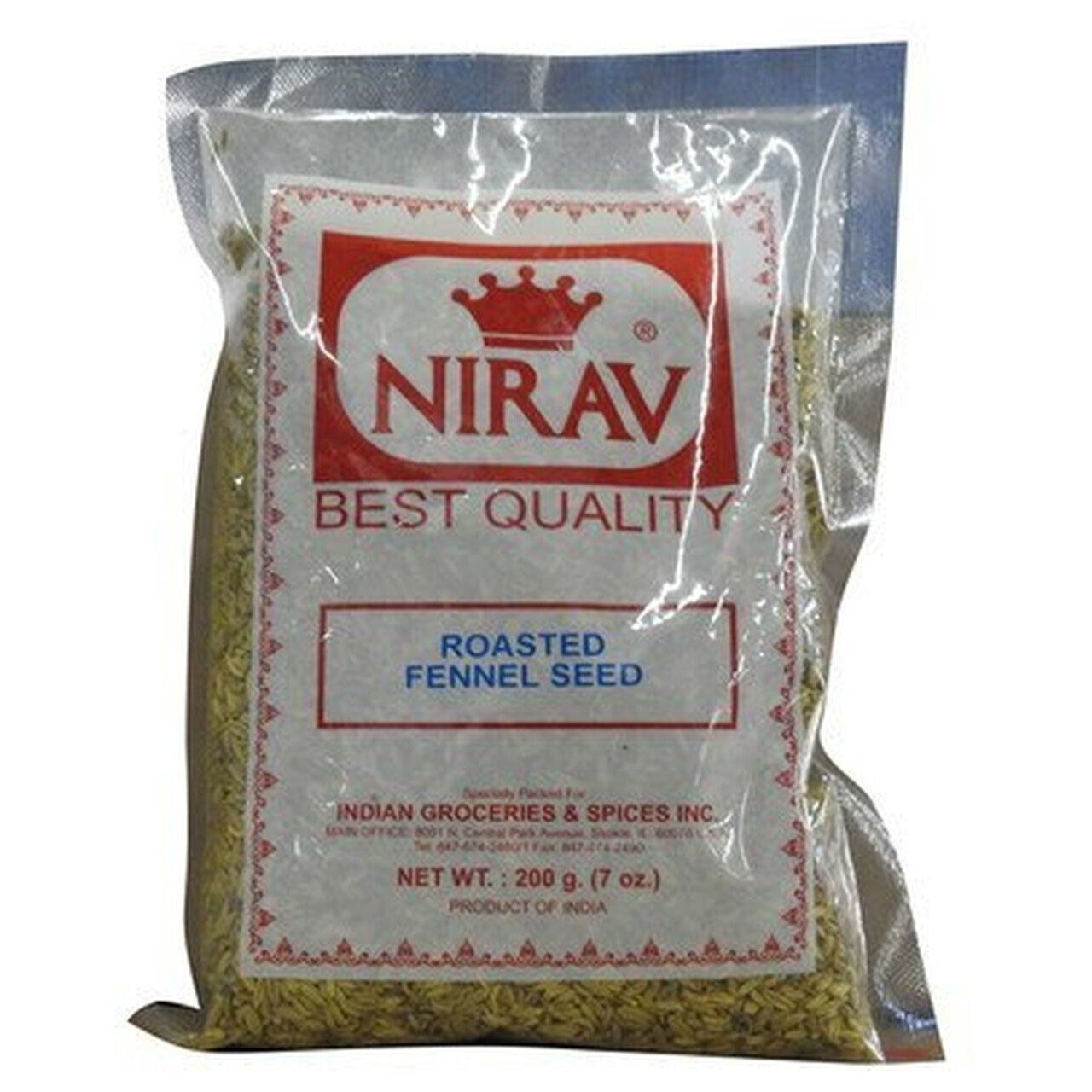 Nirav Fennel Seeds 7 OZ