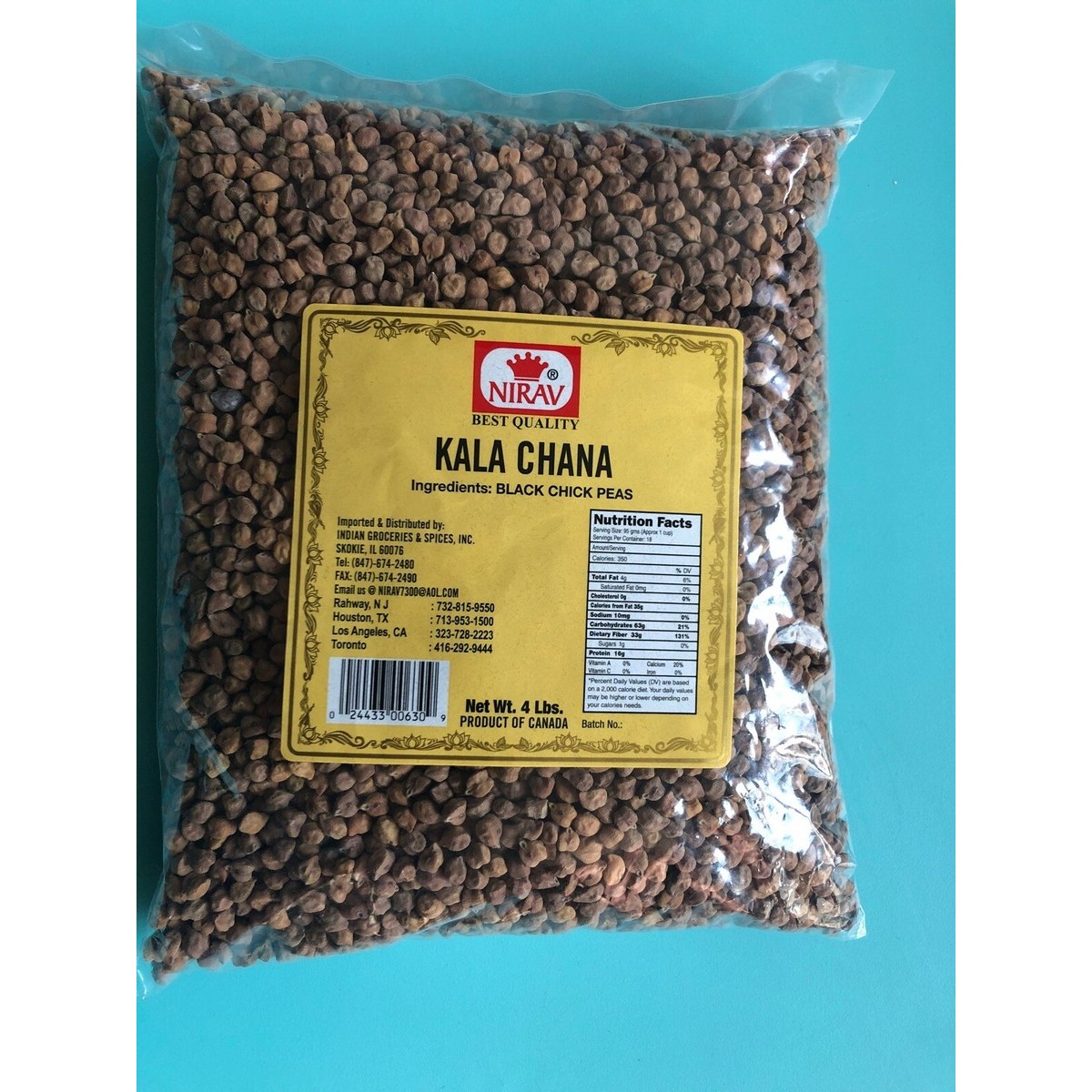 NIrav Kala Chana 4 LBS