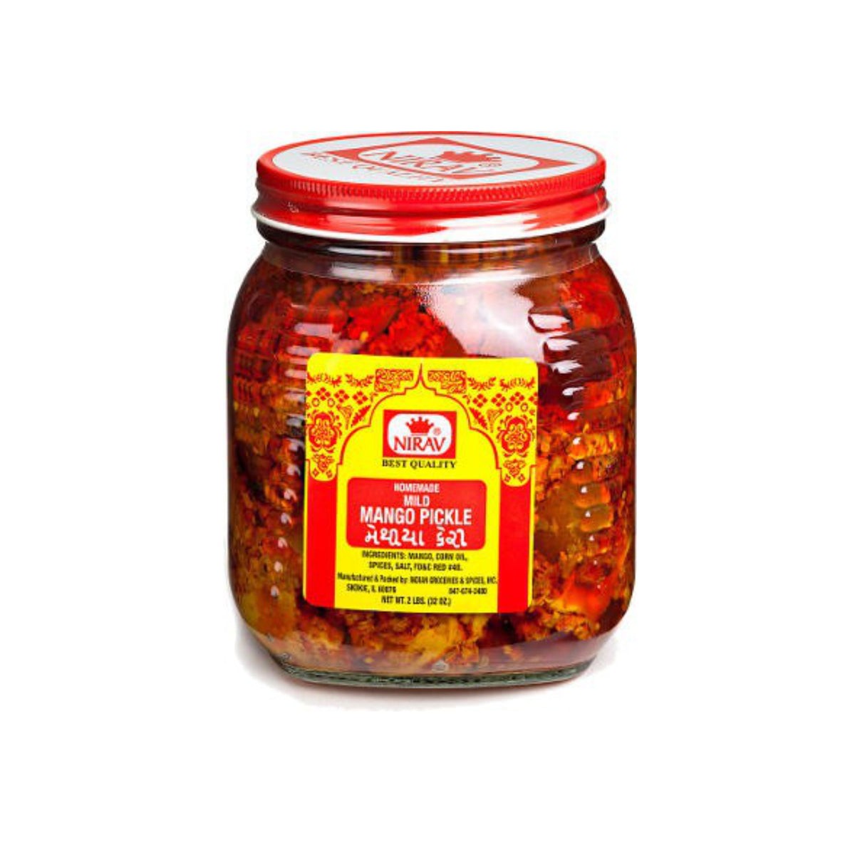 Nirav Mild Mango Pickle 2 LBS