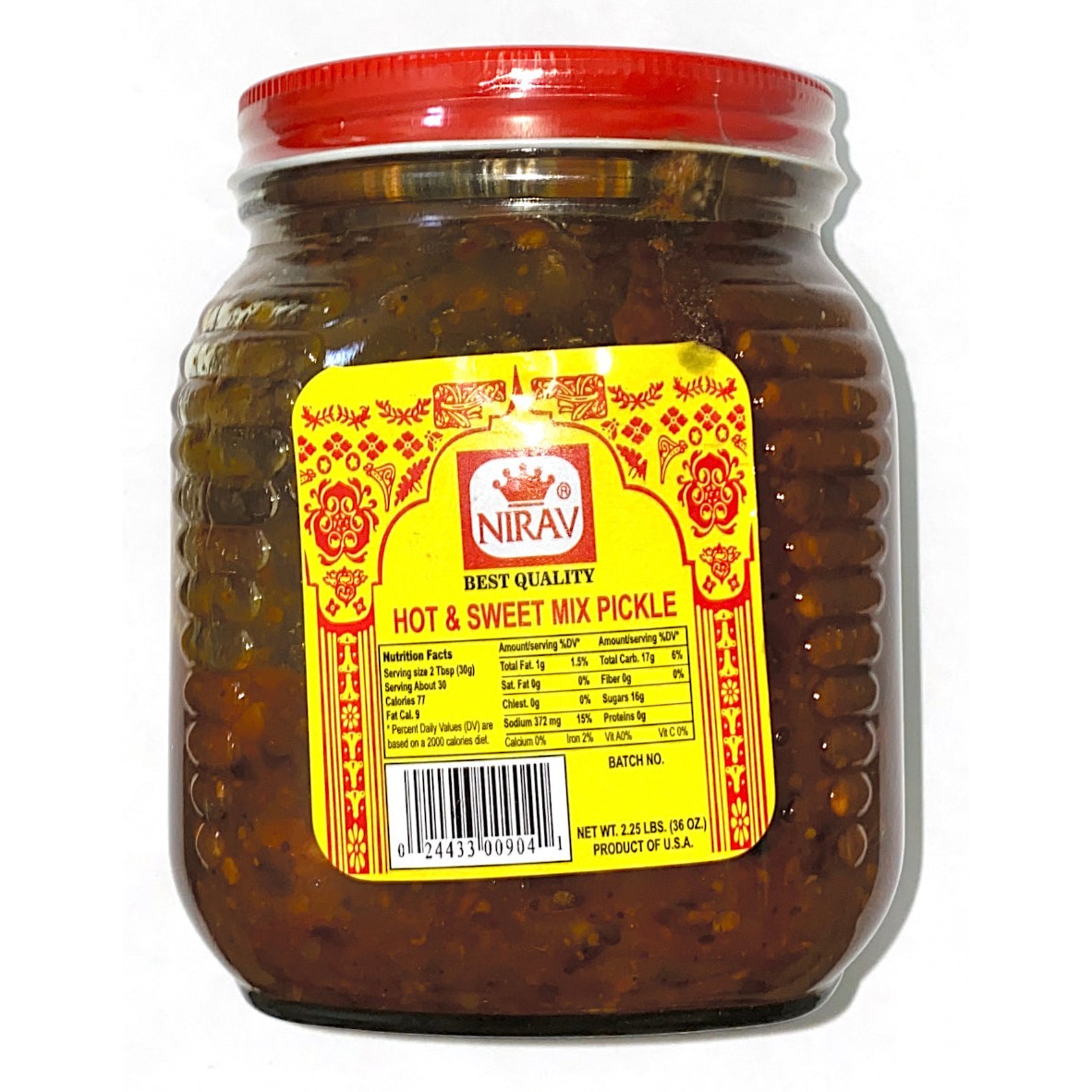 Nirav Hot N Sweet Mix Pickle 2 Lbs