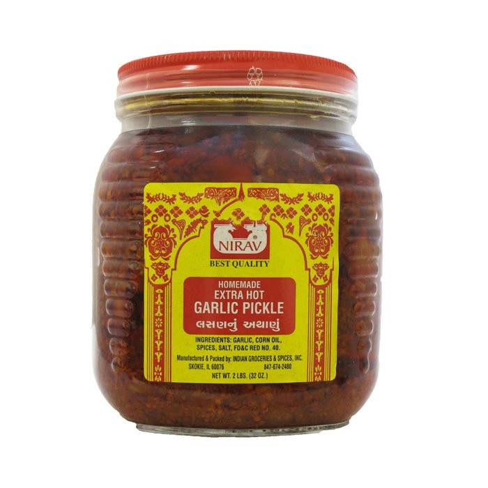 NIRAV EXTRA HOT GARLIC PICKLE 32 OZ