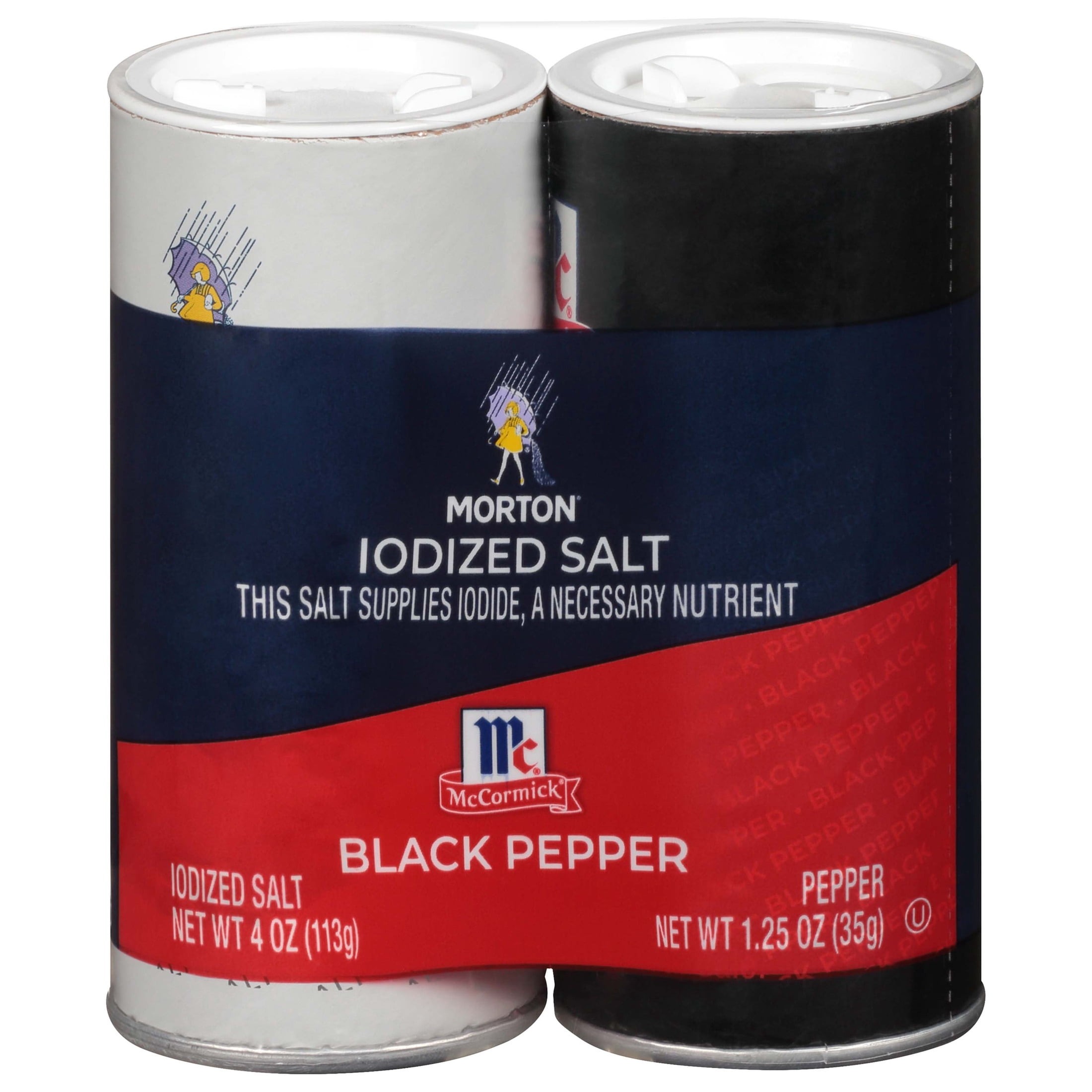 MORTON SALT & PEPPER SHAKERS 2 PACK
