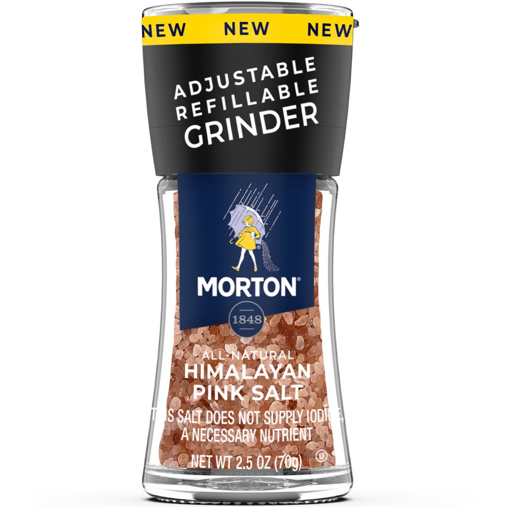 MORTON PINK SALT GRINDER 2.5 OZ