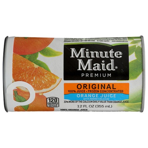 MINUTE MAID CALCIUM ORANGE JUICE 12 OZ
