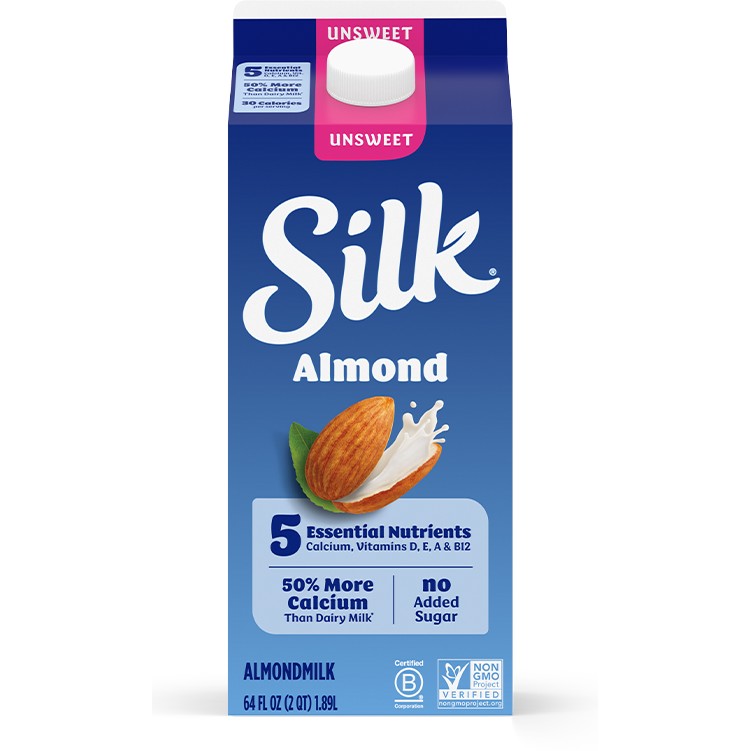 SILK ALMOND MILK UNSWEETENED 64 OZ