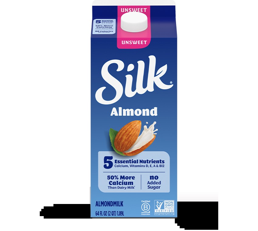 SILK ALMOND MILK UNSWEETENED 4 Lbs