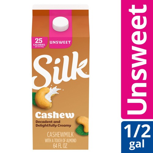 SILK CASHEW UNSWEET 64 OZ