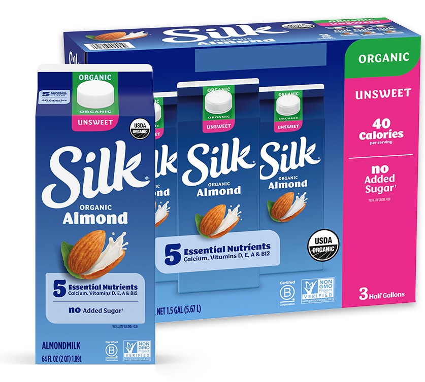 SILK ORGANIC ALMOND MILK 64 OZ