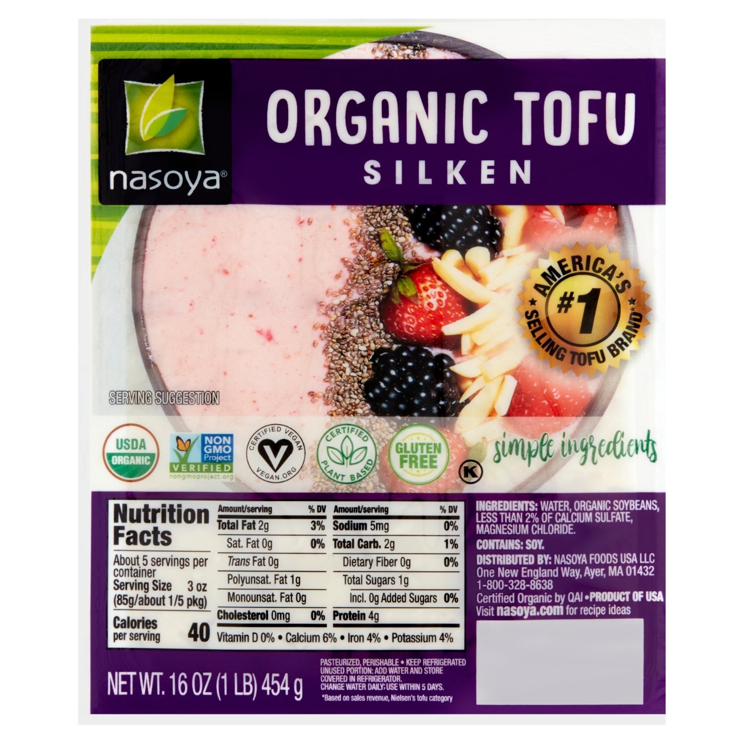 NASOYA FARM ORGANIC SILKEN TOFU 1 Lbs