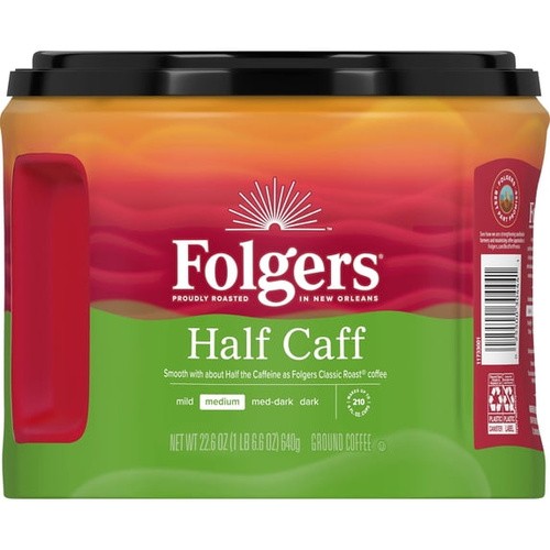 FOLGERS HALF CAFF                        22.6 OZ